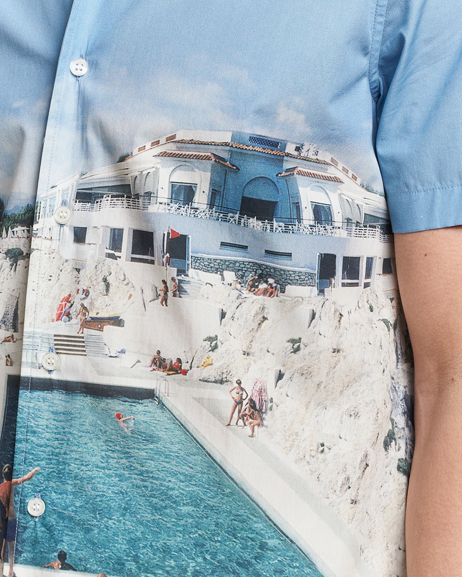 Herren | Hemden | Orlebar Brown | Hibbert Photographic Roc Pool Shirt Blue