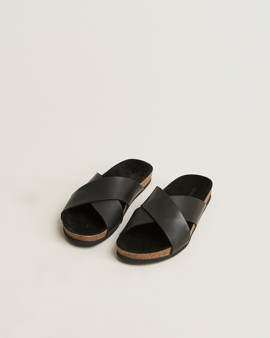 Herren | Myrqvist Solvik Sandals Black Calf | Myrqvist | Solvik Sandals Black Calf