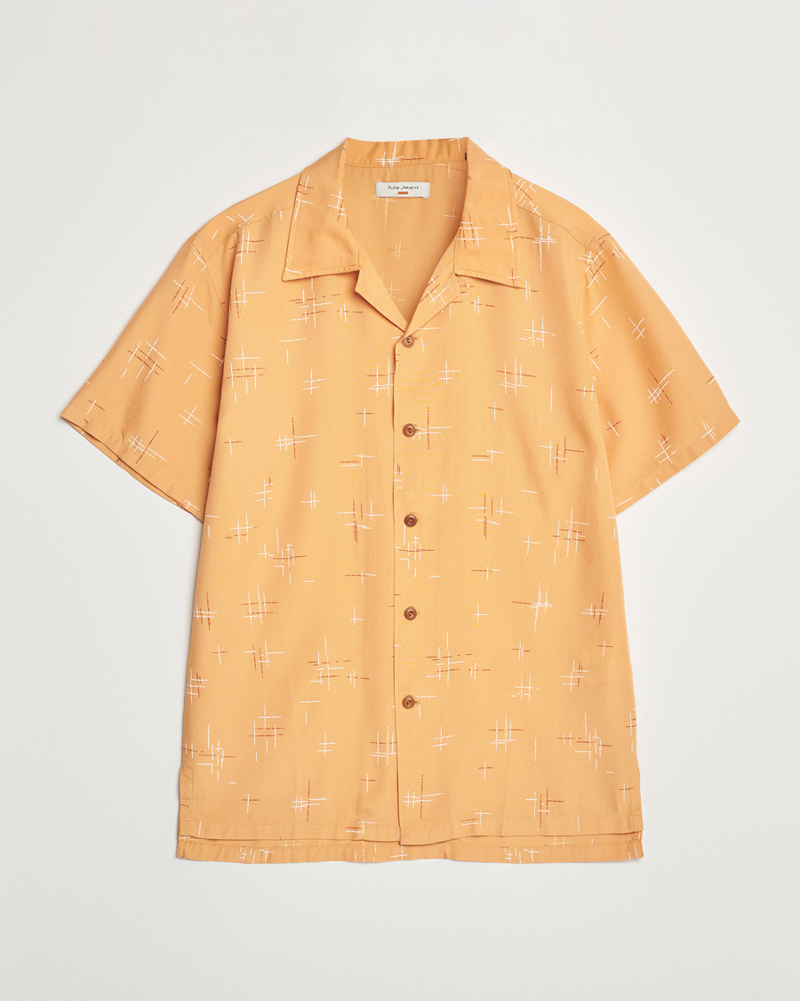 Herren | Hemden | Nudie Jeans | Arvid 50s Hawaii Shirt Ochre