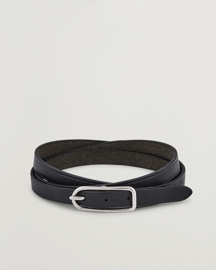 Herren | Hermès Pre-Owned API1 Leather Bracelet Black | Hermès Pre-Owned | API1 Leather Bracelet Black