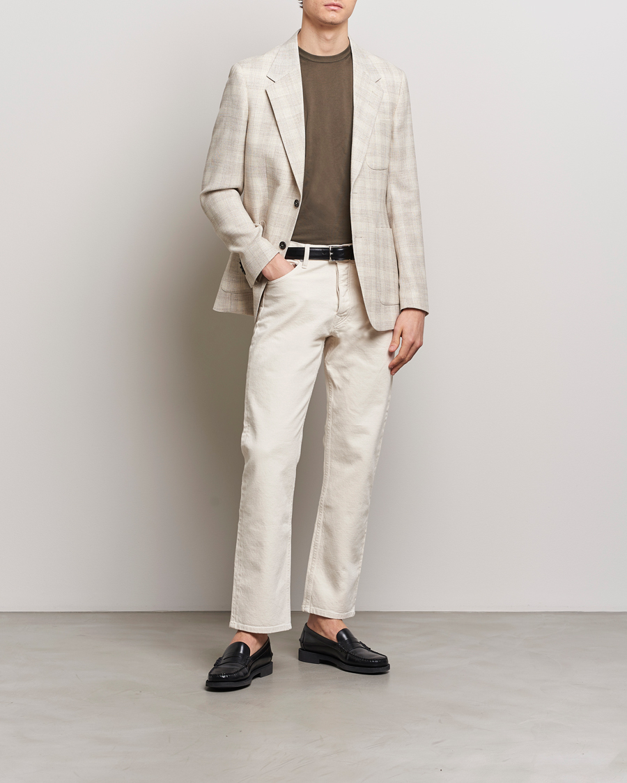Herren | Sakkos | Tiger of Sweden | Julien Half Lined Checked Blazer Natural White