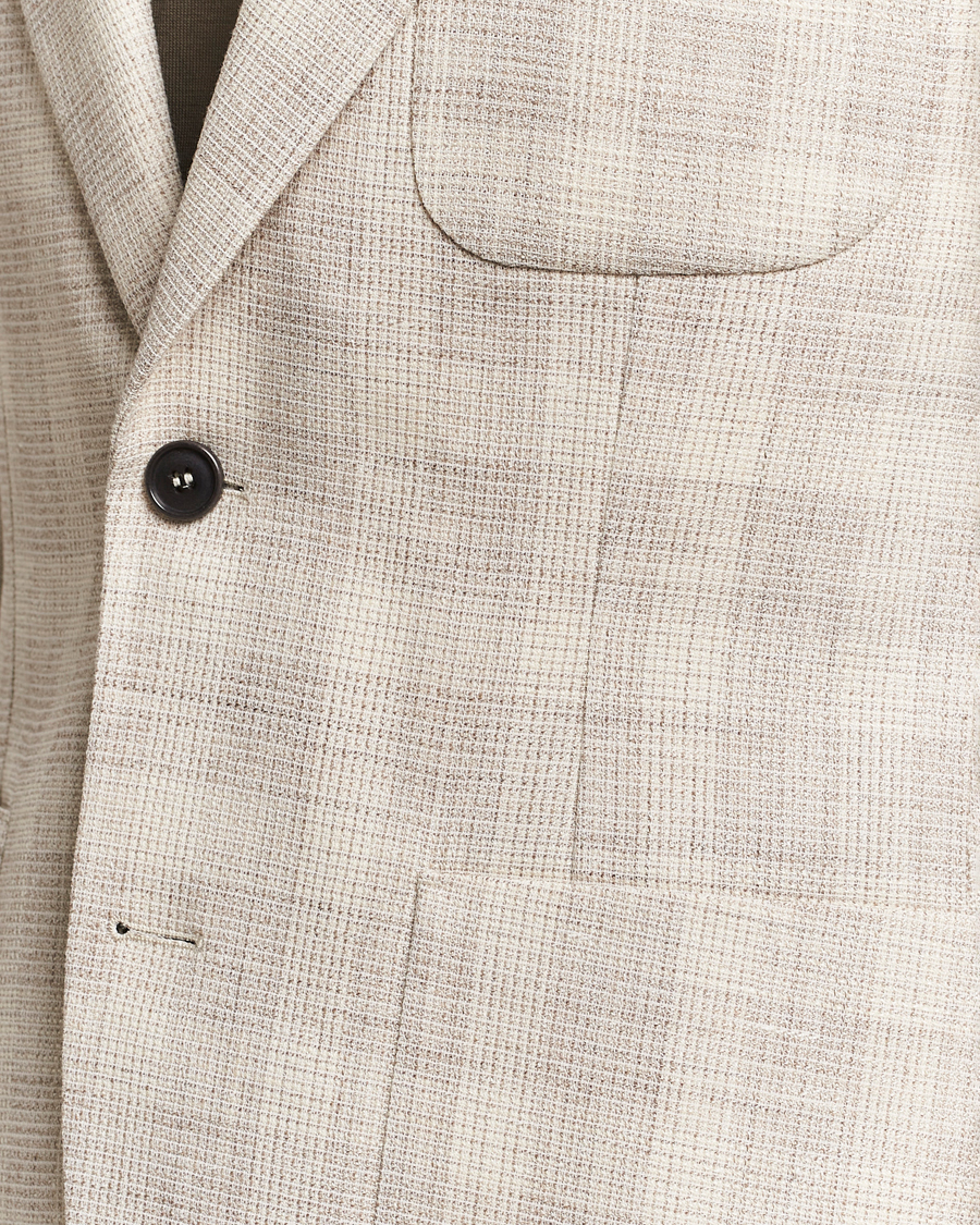 Herren | Sakkos | Tiger of Sweden | Julien Half Lined Checked Blazer Natural White