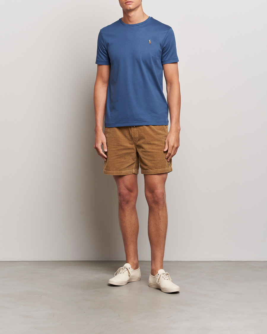 Herren | T-Shirts | Polo Ralph Lauren | Luxury Pima Cotton Crew Neck T-Shirt Clancy Blue
