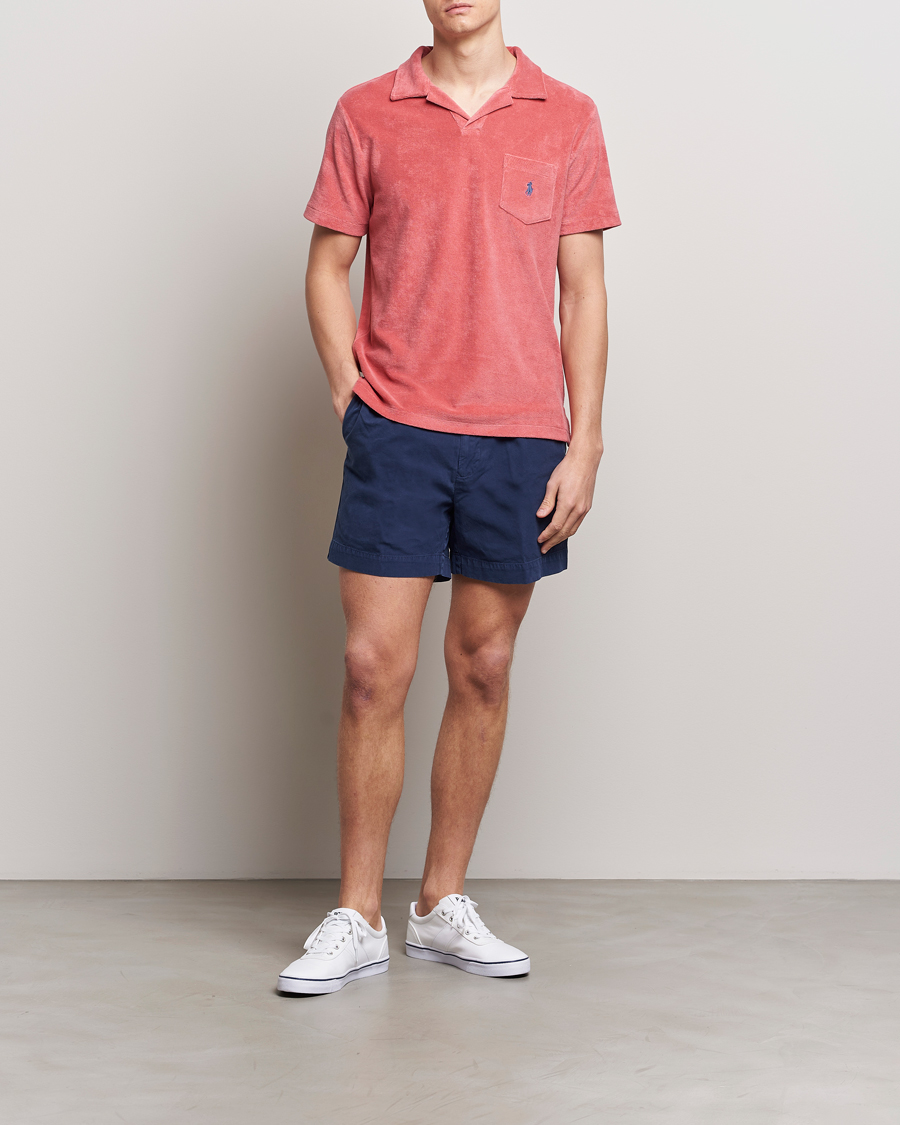 Herren | Poloshirts | Polo Ralph Lauren | Cotton Terry Open Collar Polo Adirondack Red