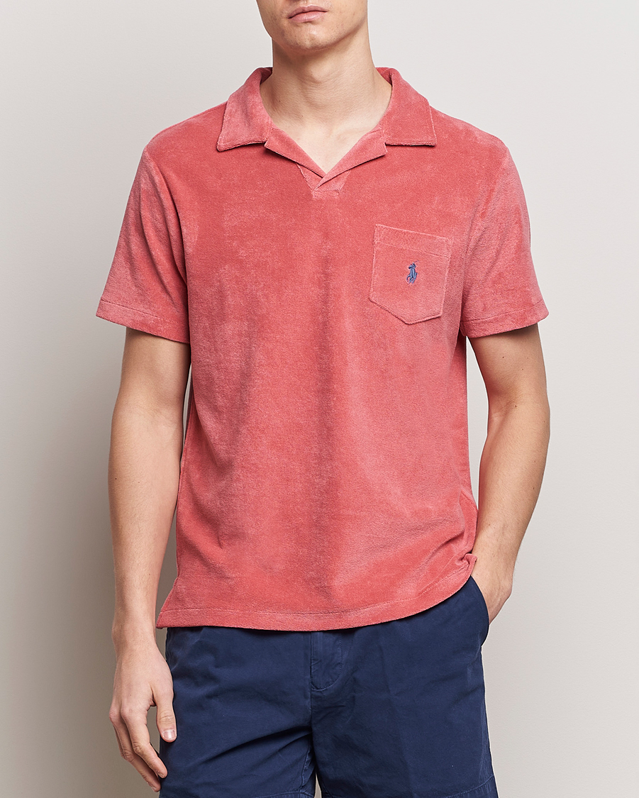 Herren | Poloshirts | Polo Ralph Lauren | Cotton Terry Open Collar Polo Adirondack Red
