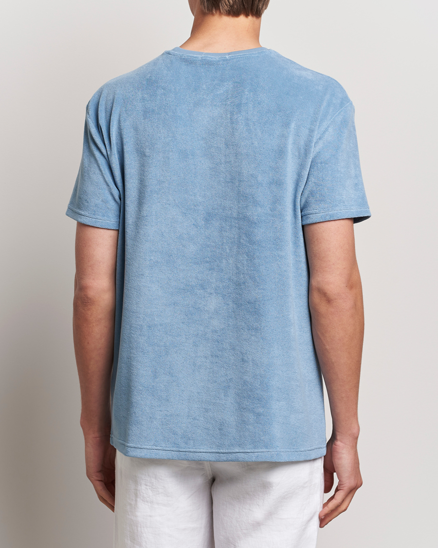 Herren | T-Shirts | Polo Ralph Lauren | Cotton Terry Crew Neck T-shirt Vessel Blue