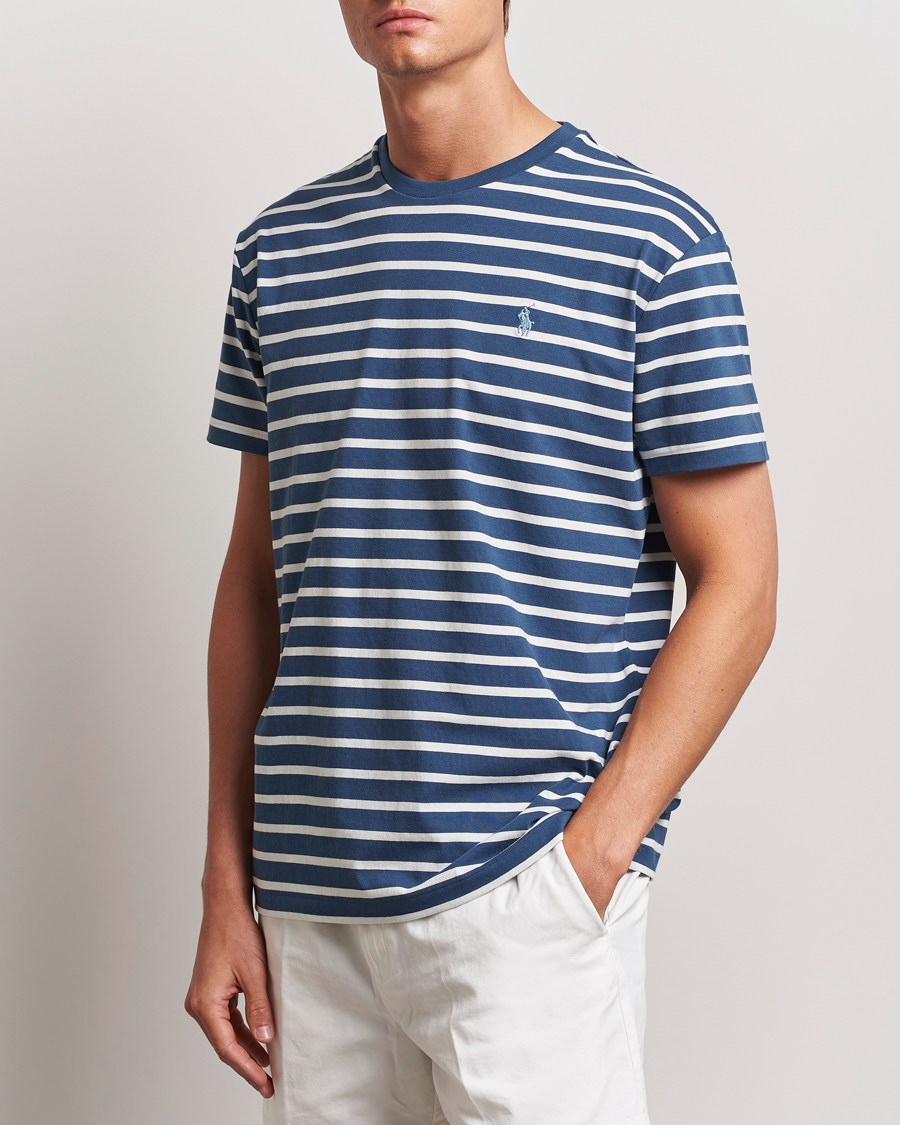 Herren | T-Shirts | Polo Ralph Lauren | Striped Crew Neck T-Shirt Clancy Blue/Nevis