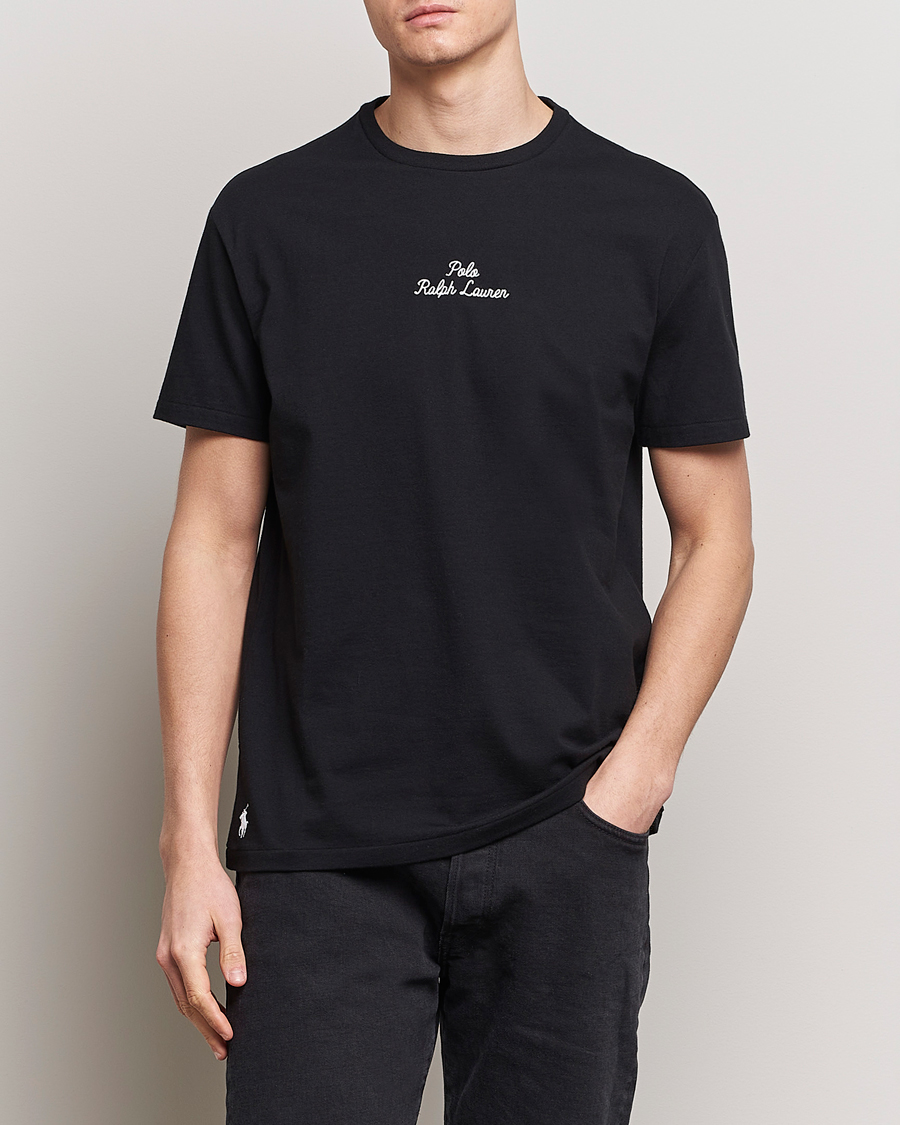 Herren | Kurzarm T-Shirt | Polo Ralph Lauren | Center Logo Crew Neck T-Shirt Black