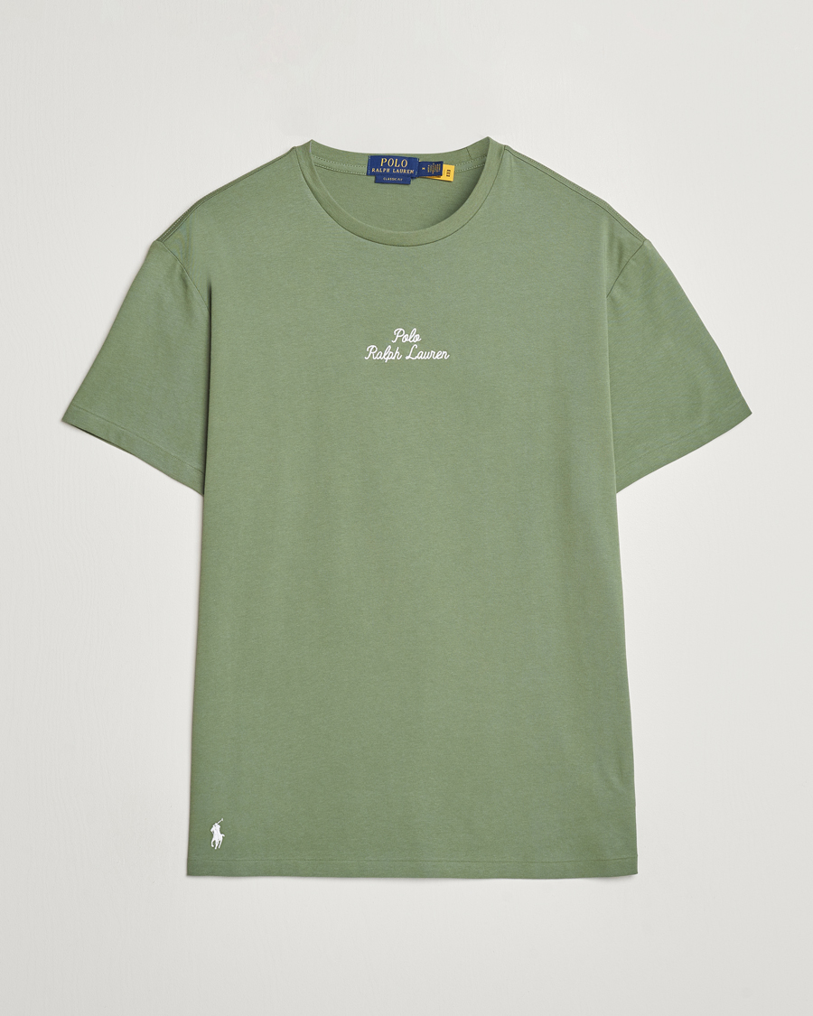 Herren | T-Shirts | Polo Ralph Lauren | Center Logo Crew Neck T-Shirt Cargo Green