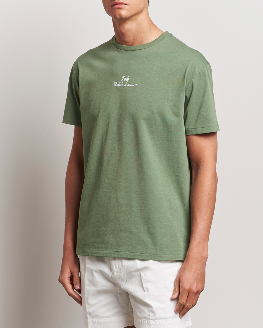 Herren | T-Shirts | Polo Ralph Lauren | Center Logo Crew Neck T-Shirt Cargo Green