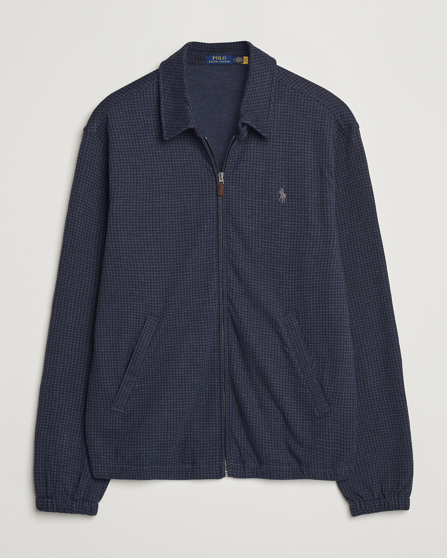 Herren | Jacken | Polo Ralph Lauren | Double Knit Dogtooth Baracuda Jacket Vintage Navy