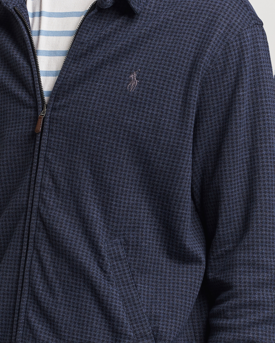 Herren | Jacken | Polo Ralph Lauren | Double Knit Dogtooth Baracuda Jacket Vintage Navy