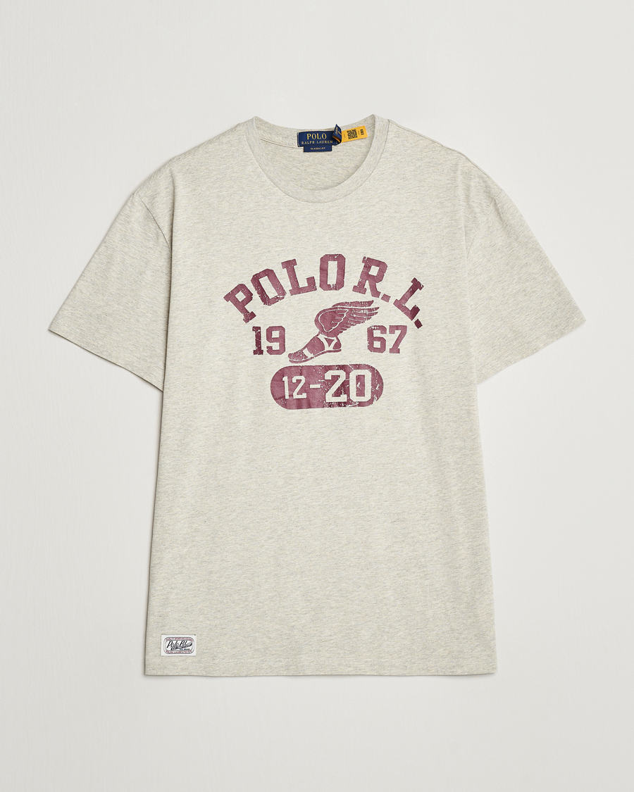 Herren | T-Shirts | Polo Ralph Lauren | Graphic Crew Neck T-Shirt Light Vintage Heather
