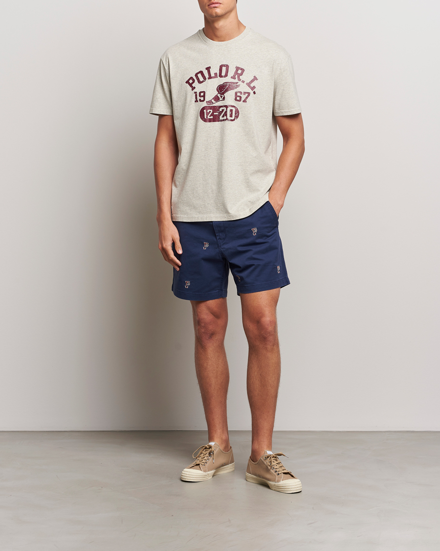 Herren | T-Shirts | Polo Ralph Lauren | Graphic Crew Neck T-Shirt Light Vintage Heather