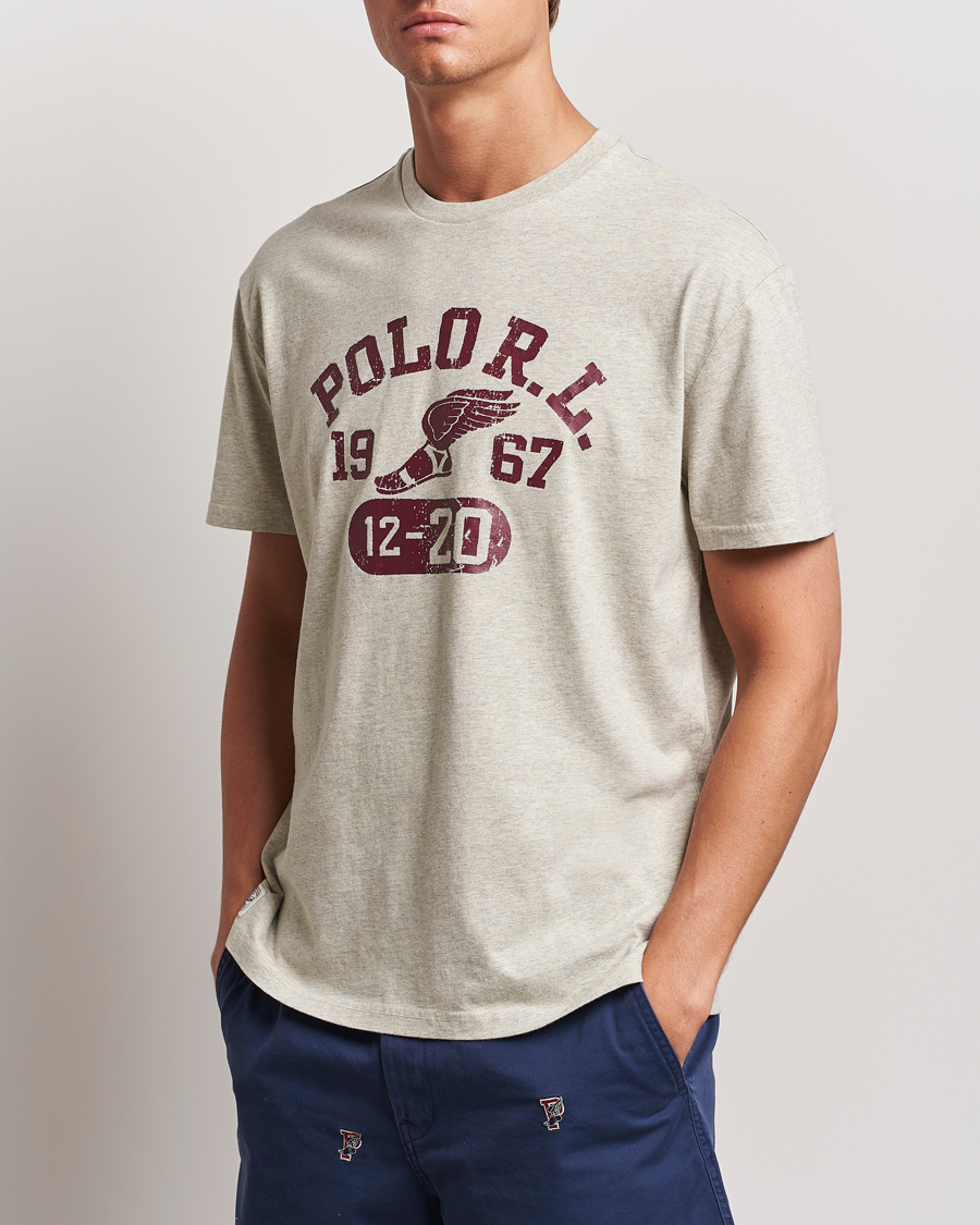 Herren | T-Shirts | Polo Ralph Lauren | Graphic Crew Neck T-Shirt Light Vintage Heather