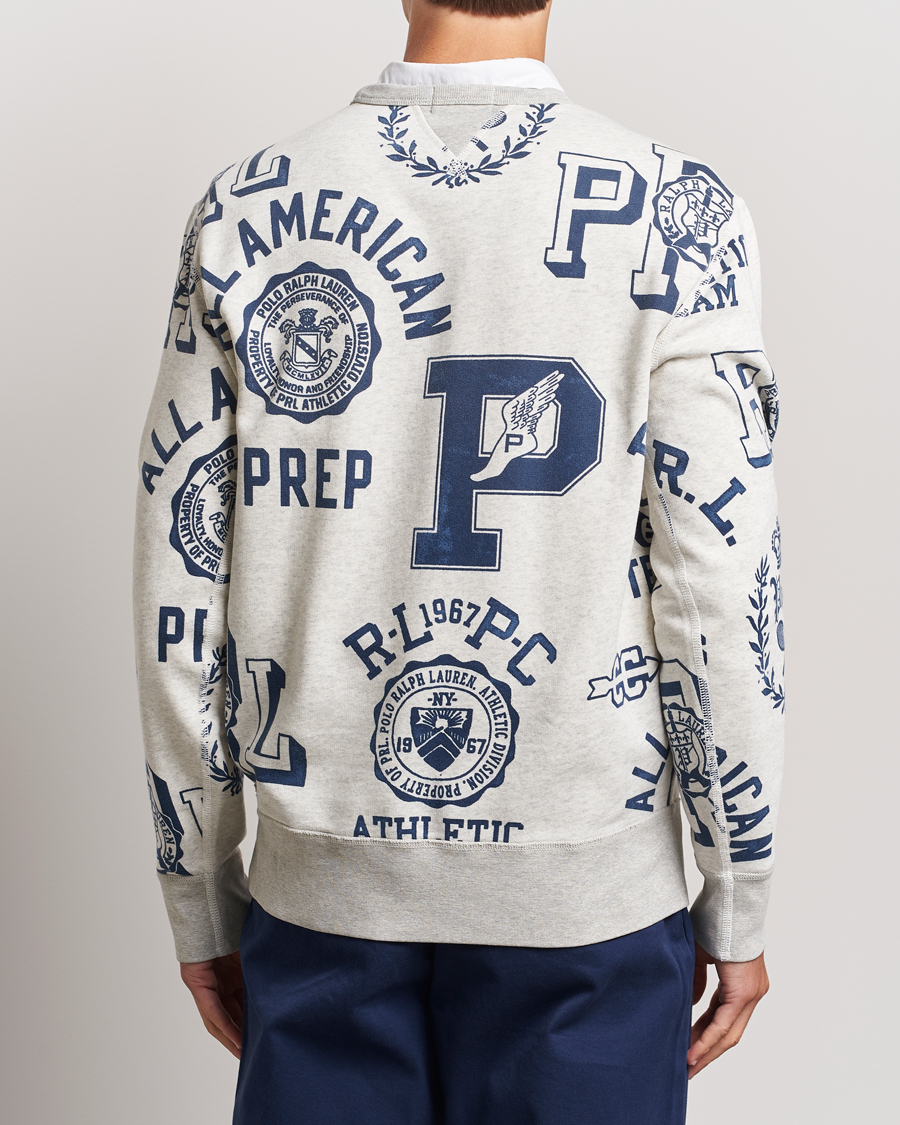 Herren | Pullover | Polo Ralph Lauren | Printed Crew Neck Sweatshirt Light Vintage Heather