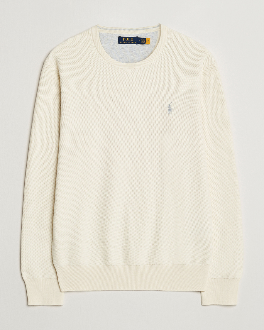 Herren | Pullover | Polo Ralph Lauren | Textured Crew Neck Sweater Herbal Milk