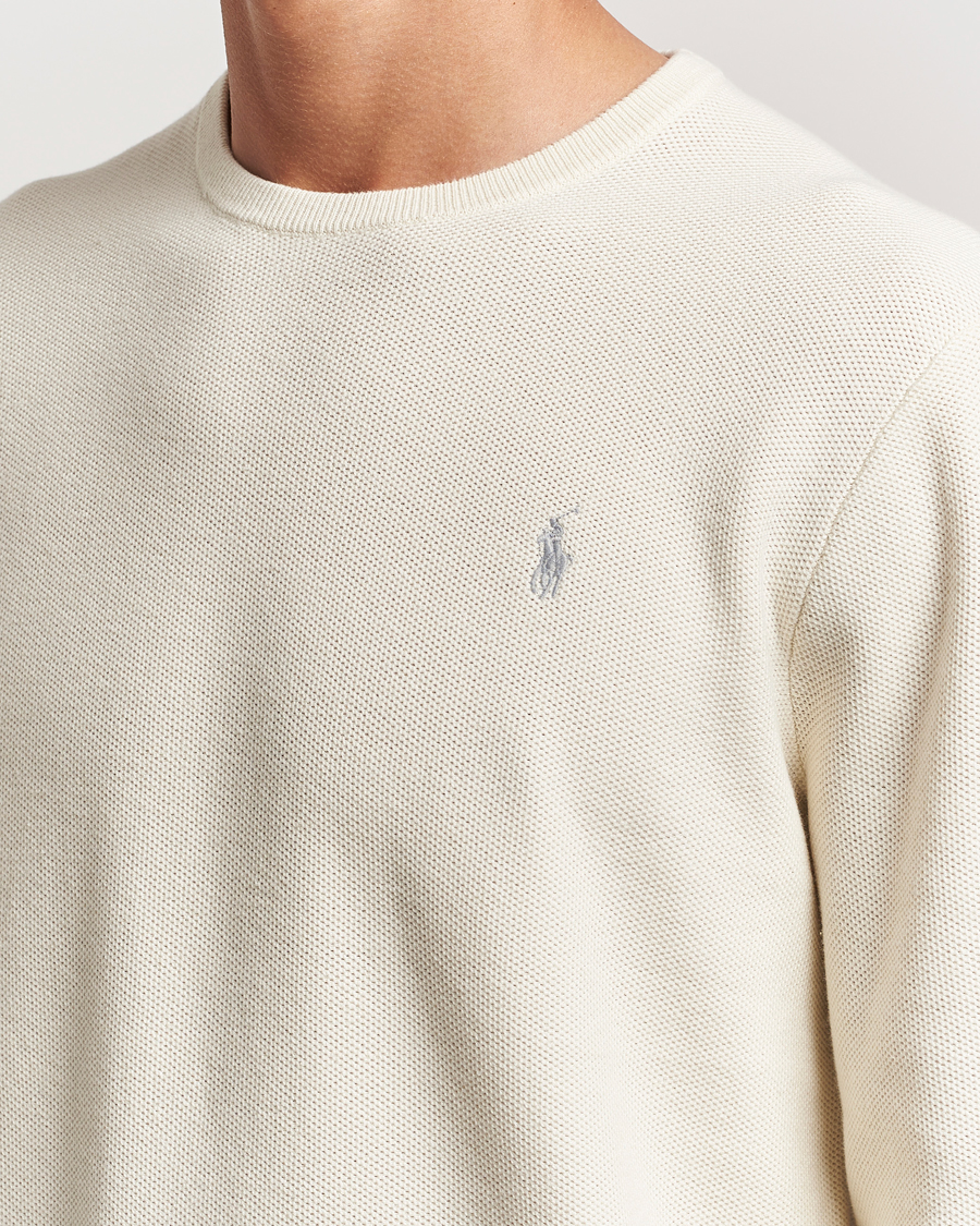 Herren | Pullover | Polo Ralph Lauren | Textured Crew Neck Sweater Herbal Milk