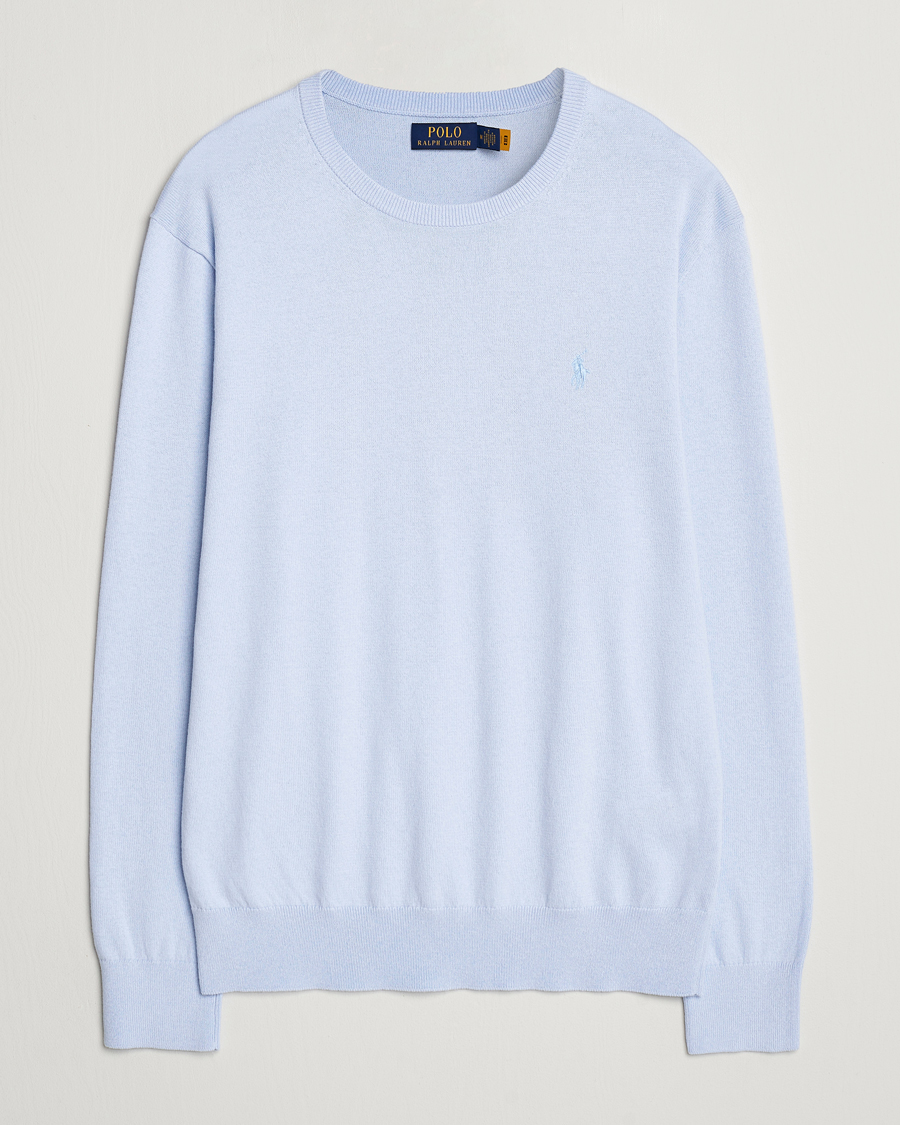 Herren | Pullover | Polo Ralph Lauren | Cotton/Cashmere Crew Neck Pullover Oxford Blue