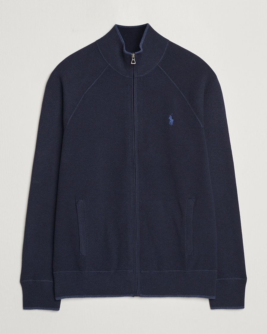 Herren | Pullover | Polo Ralph Lauren | Textured Full Zip Navy Heather