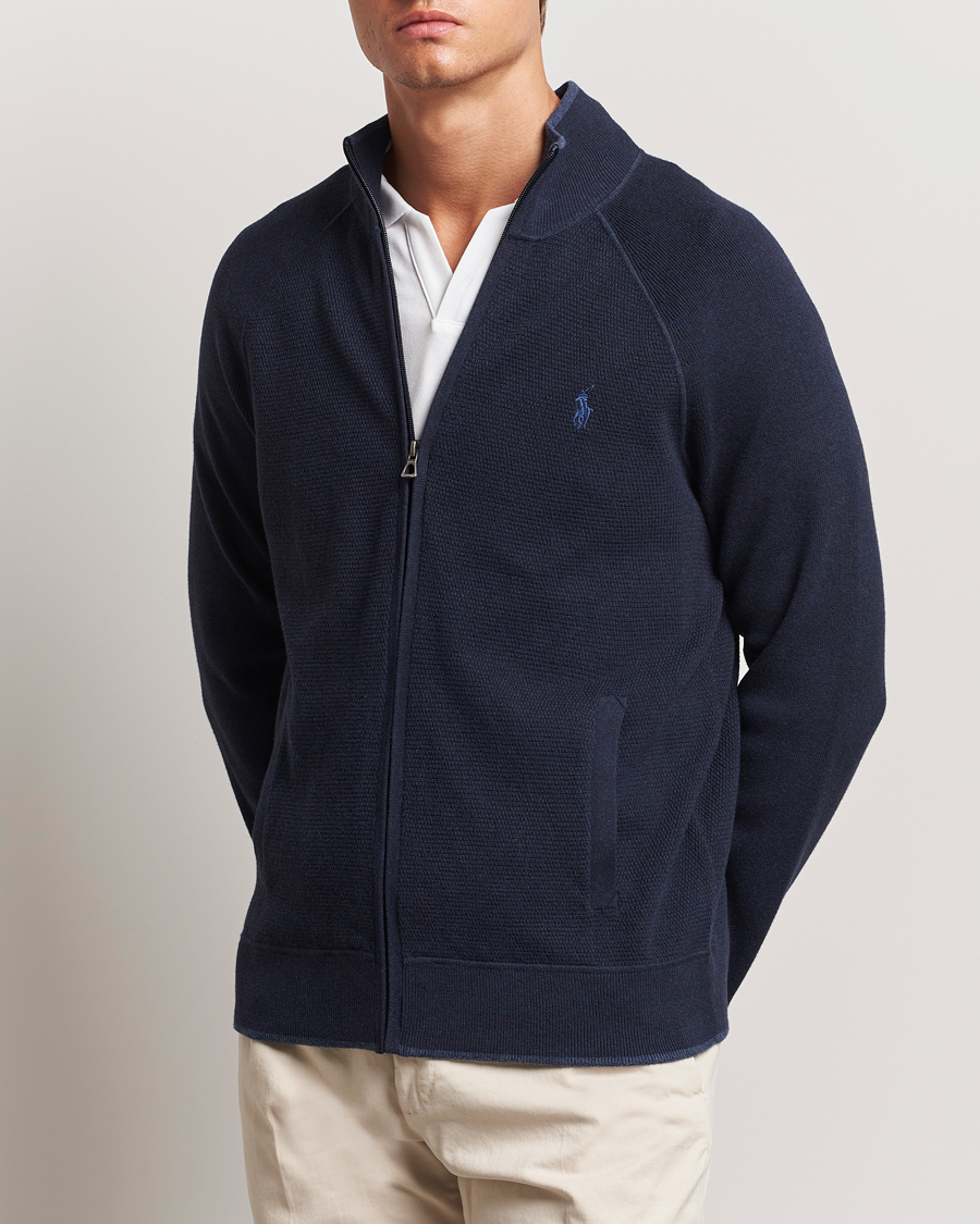 Herren | Pullover | Polo Ralph Lauren | Textured Full Zip Navy Heather