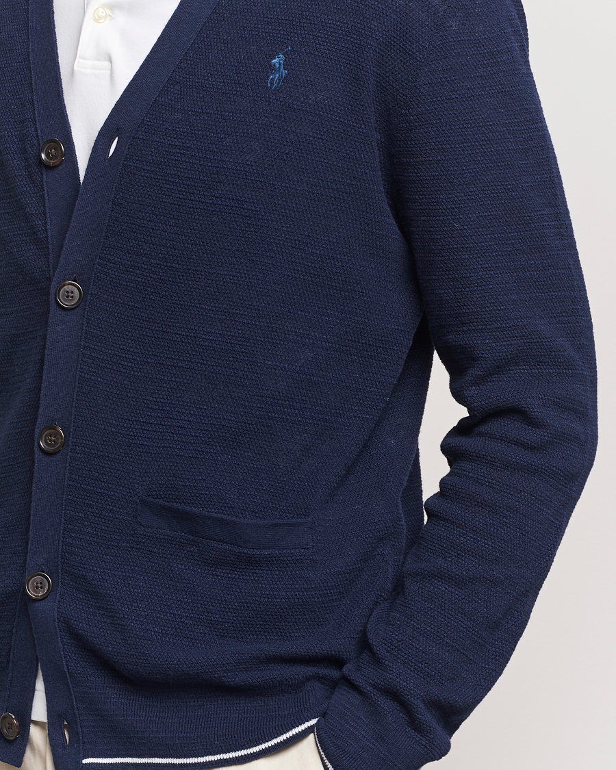 Herren | Pullover | Polo Ralph Lauren | Textured Knitted Cardigan Bright Navy