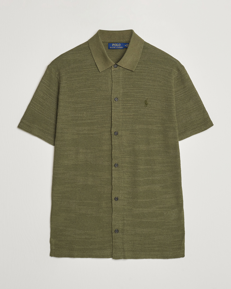 Herren | Hemden | Polo Ralph Lauren | Textured Knitted Short Sleeve Shirt Thermal Green
