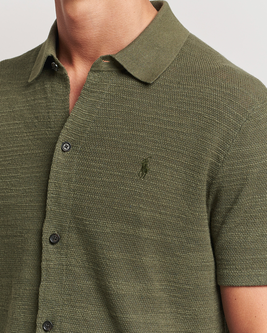 Herren | Hemden | Polo Ralph Lauren | Textured Knitted Short Sleeve Shirt Thermal Green