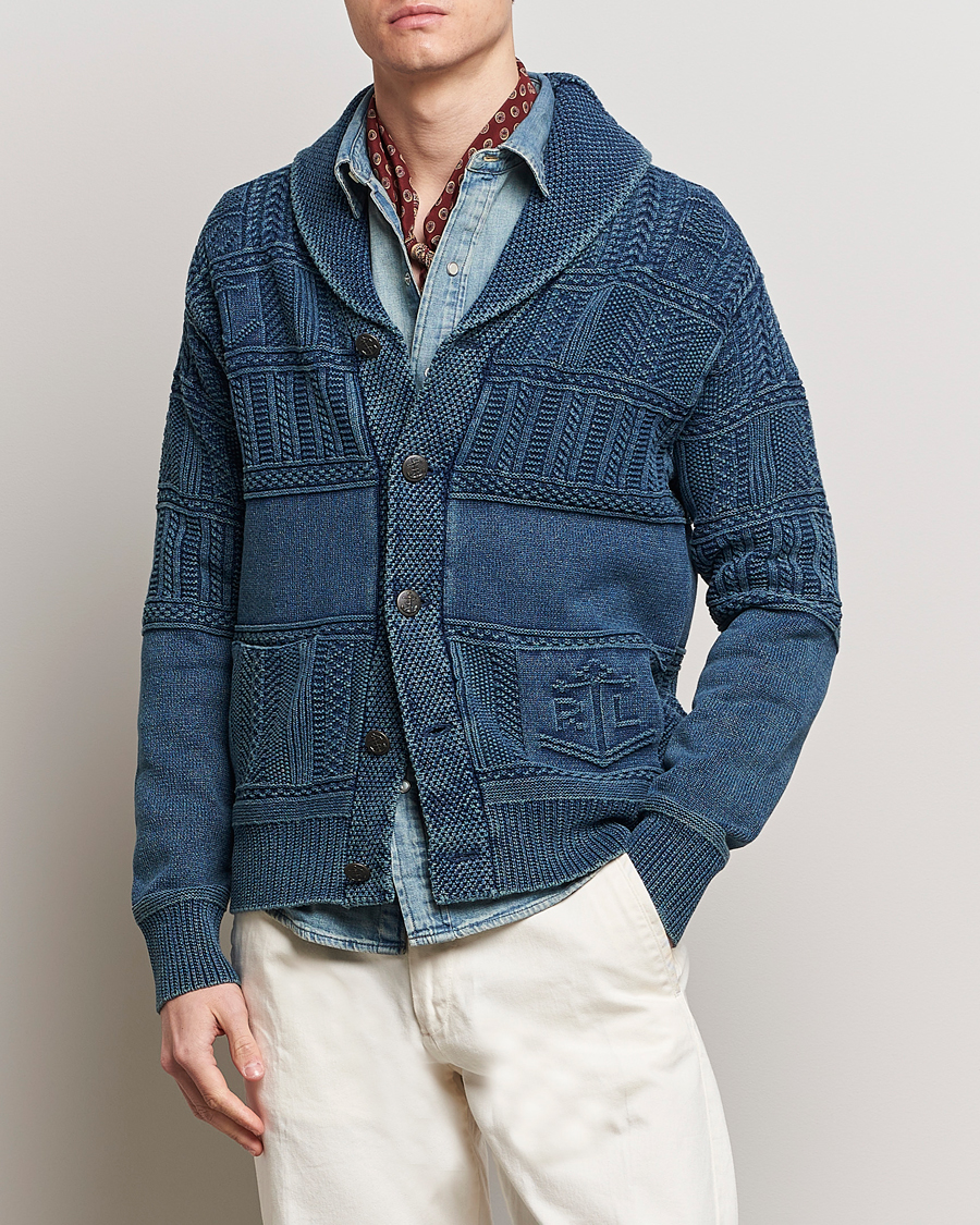 Herren | Pullover | Polo Ralph Lauren | Knitted Shawl Collar Cardigan Dark Indigo