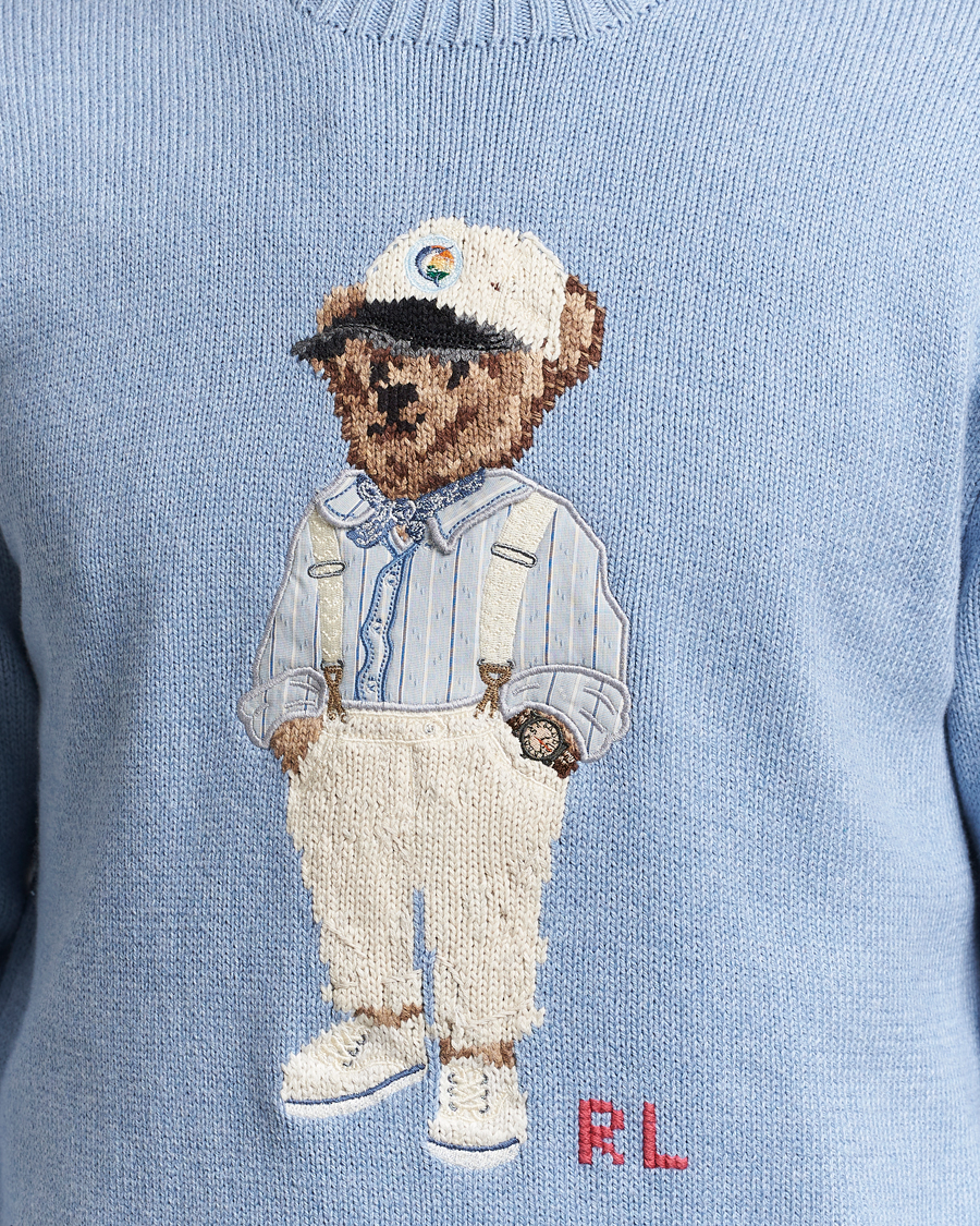 Herren | Pullover | Polo Ralph Lauren | Knitted Hemingway Bear Sweater Driftwood Blue