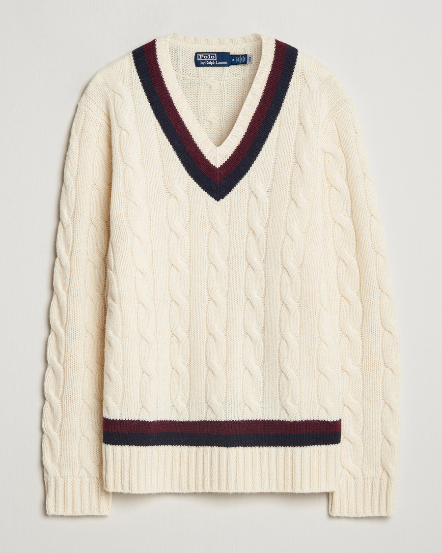 Herren | Pullover | Polo Ralph Lauren | Wool Cricket Sweater Cream