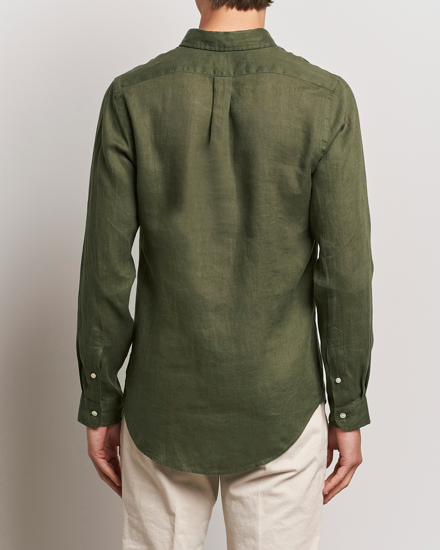 Herren | Hemden | Polo Ralph Lauren | Slim Fit Linen Button Down Shirt Thermal Green