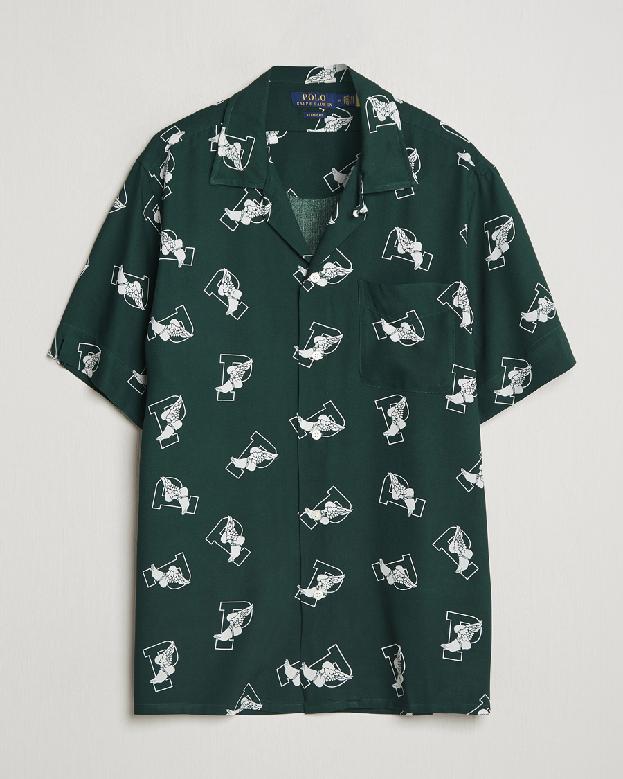 Herren | Hemden | Polo Ralph Lauren | Printed P Wing Short Sleeve Shirt Toss Green