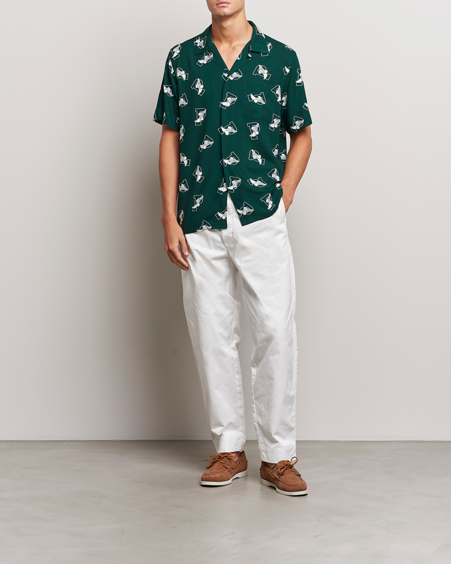 Herren | Hemden | Polo Ralph Lauren | Printed P Wing Short Sleeve Shirt Toss Green