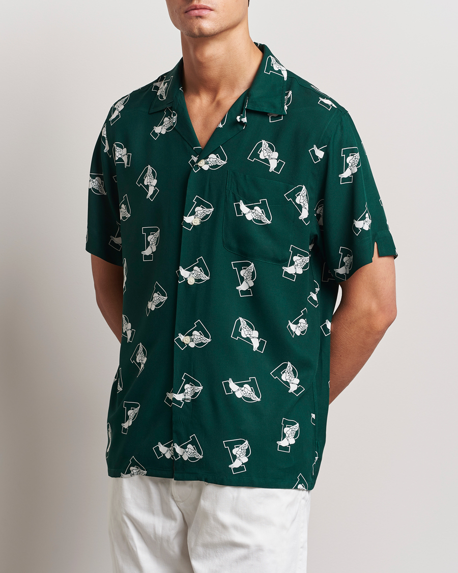 Herren | Hemden | Polo Ralph Lauren | Printed P Wing Short Sleeve Shirt Toss Green