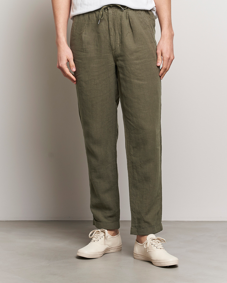 Herren | Hosen | Polo Ralph Lauren | Prepster Linen Trousers Thermal Green