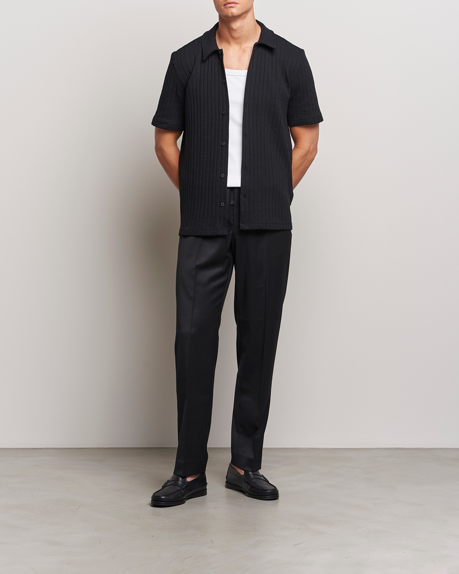 Herren | Hemden | Samsøe Samsøe | Sakvistbro Structured Short Sleeve Shirt Black