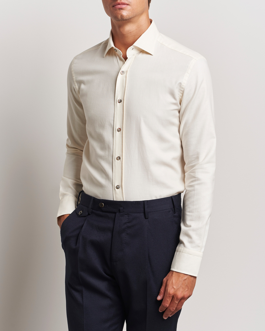 Herren | Hemden | Grigio | Cotton Twill Shirt Off White