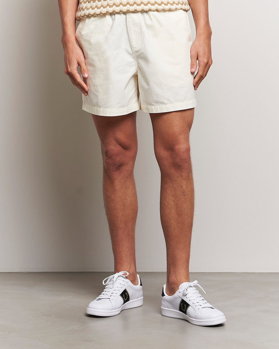 Herren | Shorts | Fred Perry | Woven Ripstop Drawstring Shorts Ecru