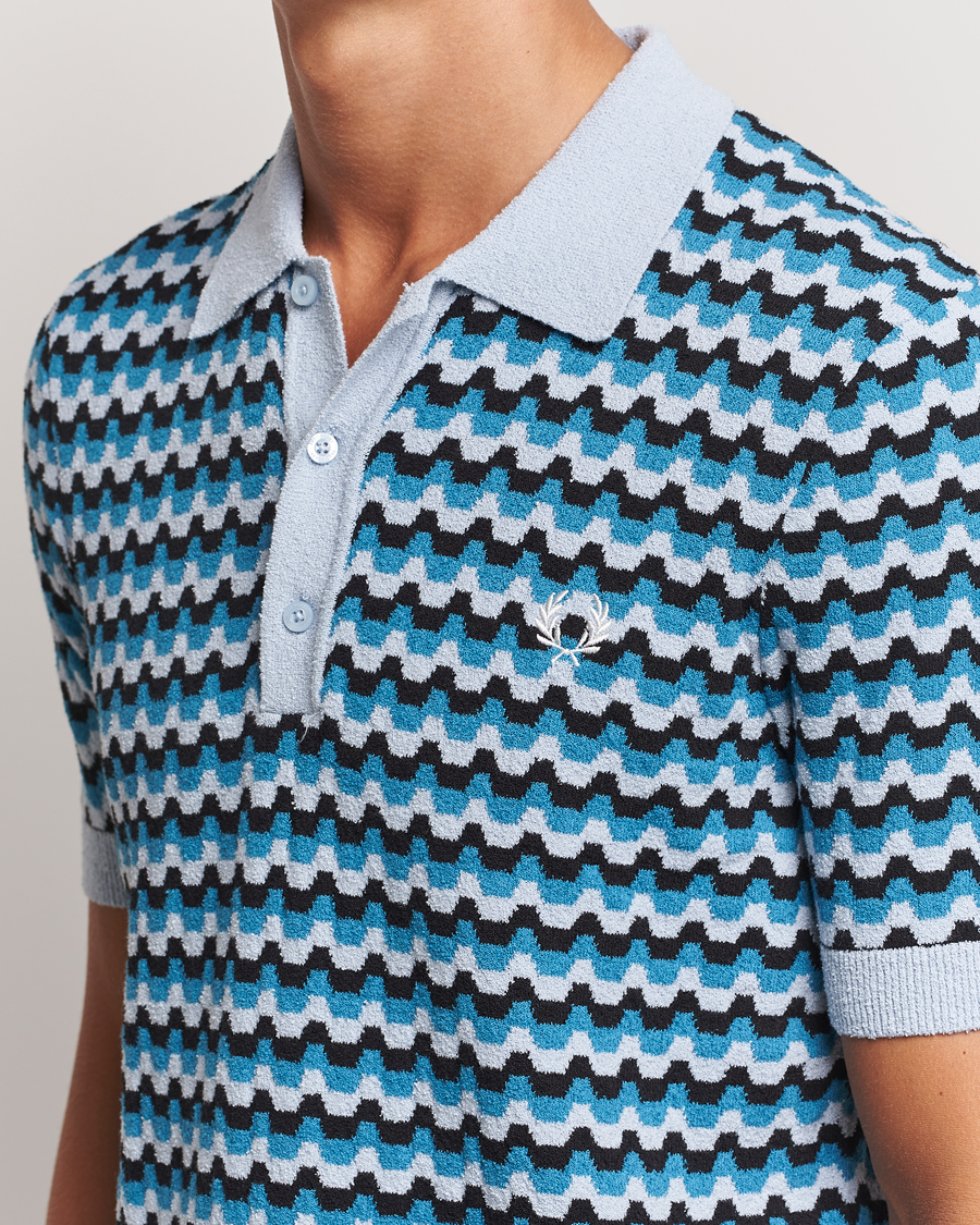 Herren | Poloshirts | Fred Perry | Bouclé Jacquard Knitted Polo Light Smoke