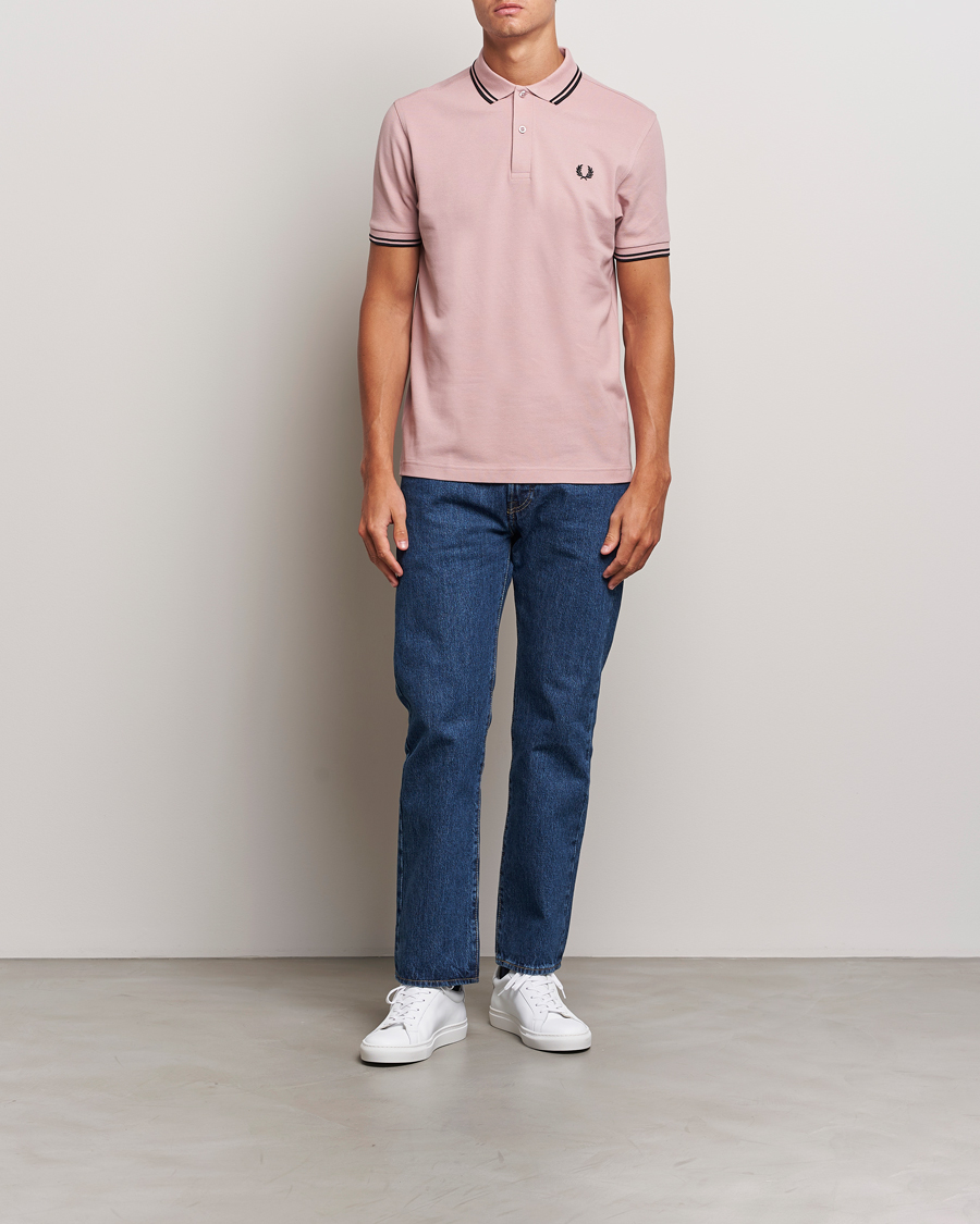 Herren | Poloshirts | Fred Perry | Twin Tipped Polo Shirt Dusty Rose Pink