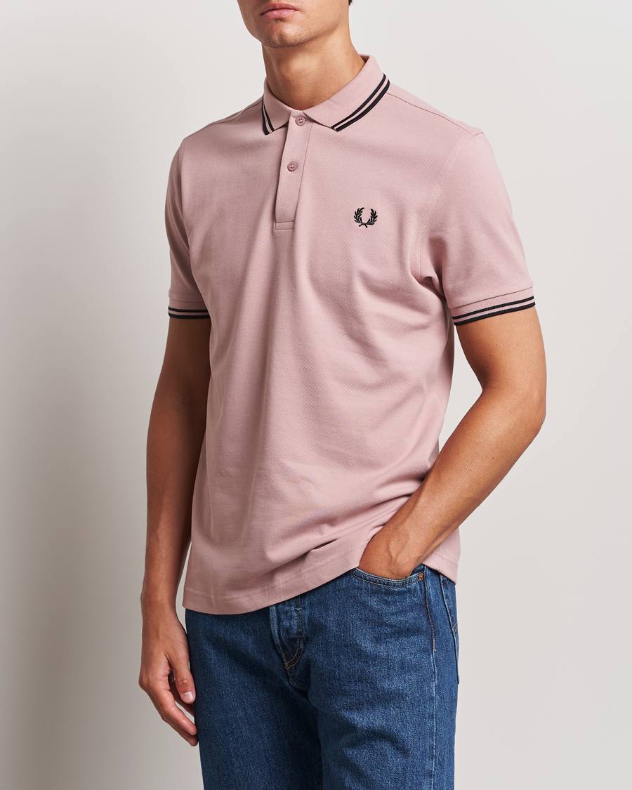 Herren | Poloshirts | Fred Perry | Twin Tipped Polo Shirt Dusty Rose Pink