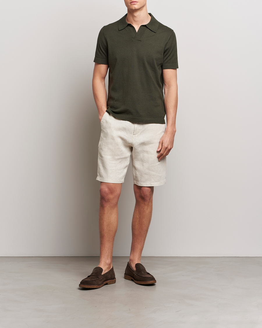 Herren | Shorts | NN07 | Seb Linen Drawstring Shorts Oat