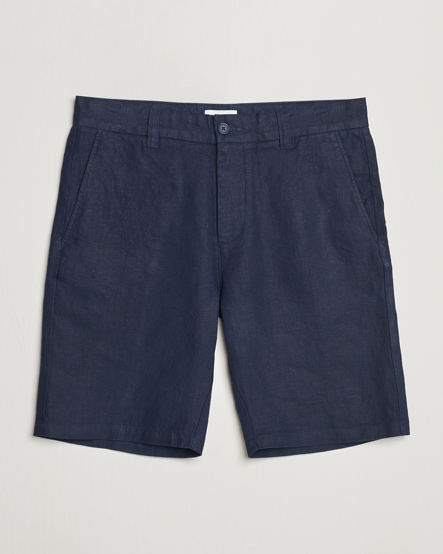 Herren |  | NN07 | Crown Linen Shorts Navy Blue