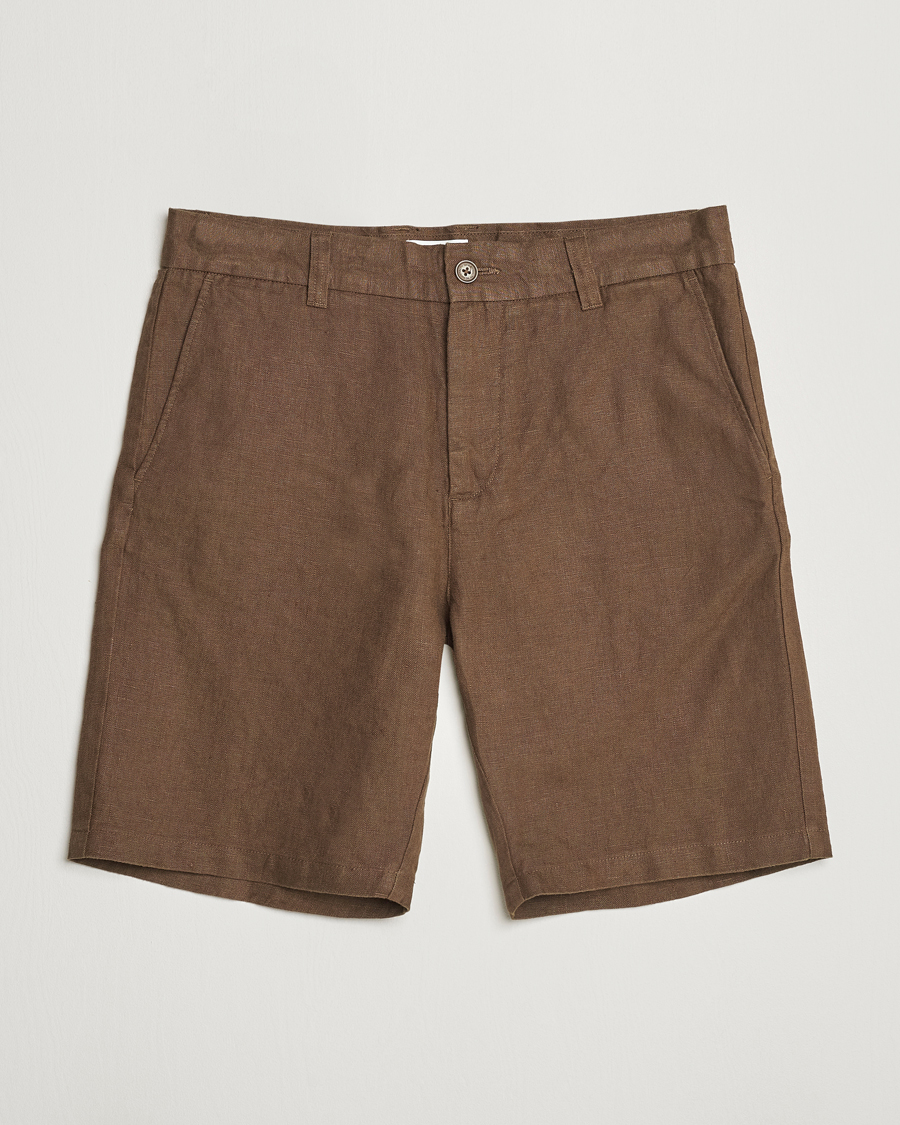 Herren |  | NN07 | Crown Linen Shorts Cocoa Brown