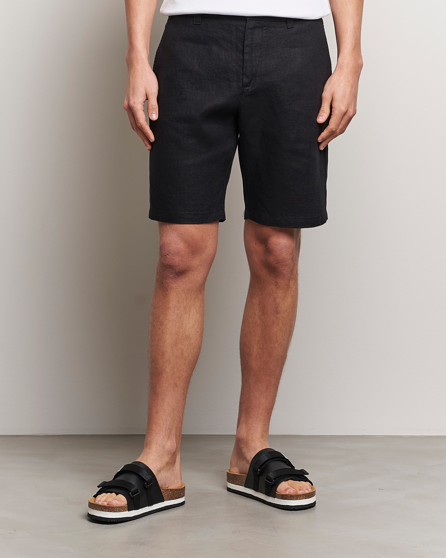 Herr | NN07 | NN07 | Crown Linen Shorts Black