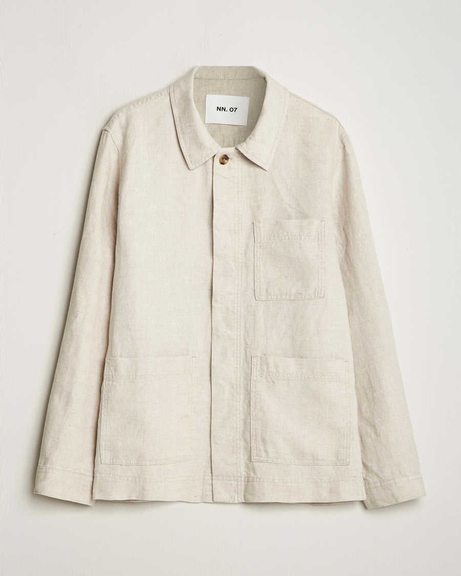 Herren | Hemden | NN07 | Olav Linen Overshirt Oat