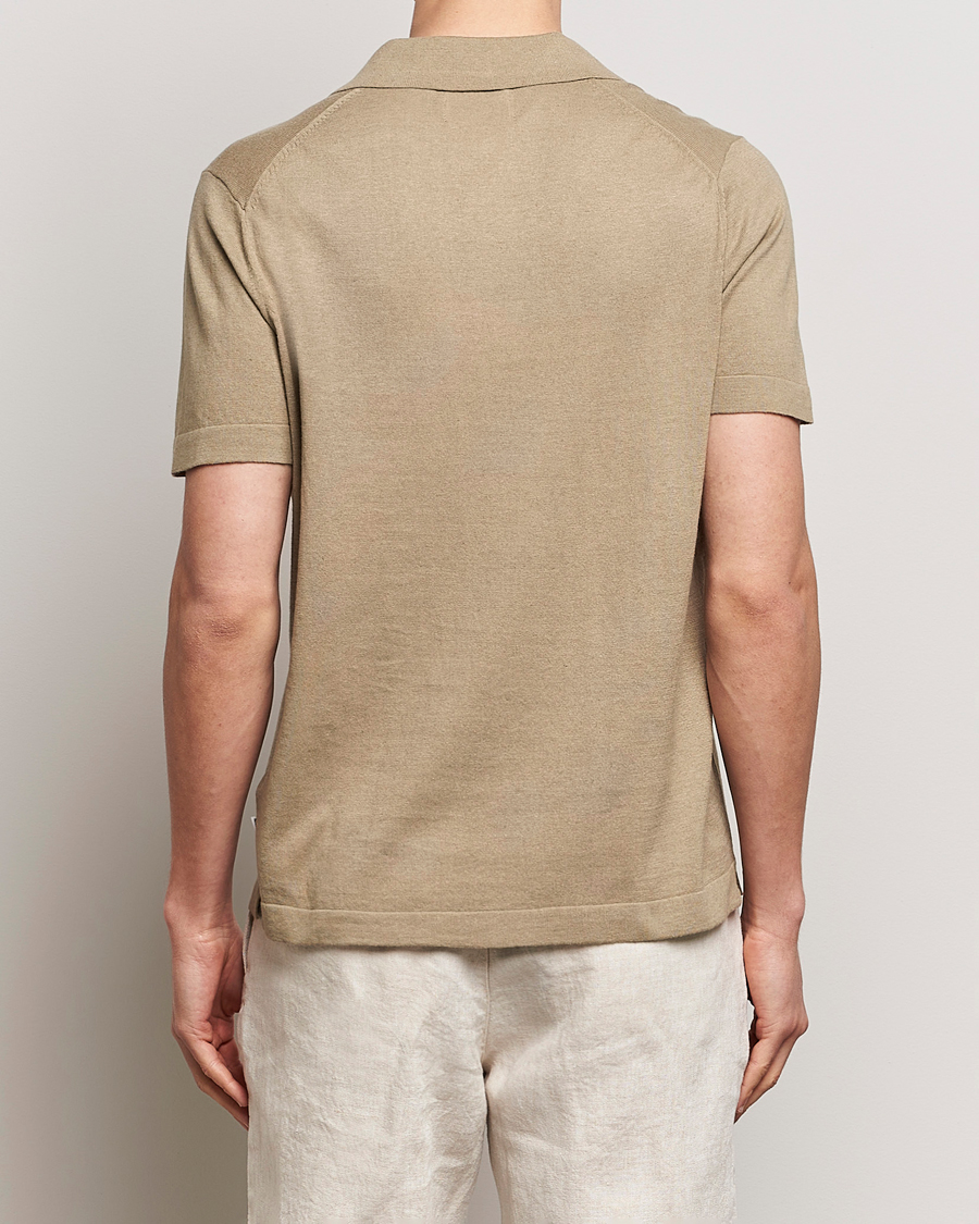 Herren | Poloshirts | NN07 | Ryan Cotton/Linen Polo Greige