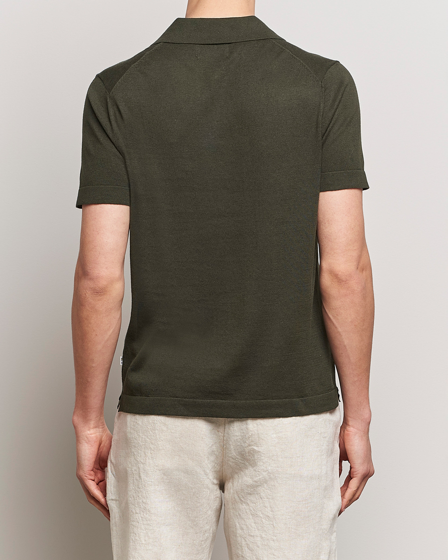Herren | Poloshirts | NN07 | Ryan Cotton/Linen Polo Rosin Green