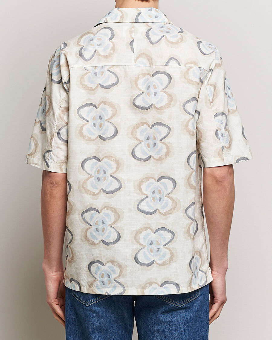 Herren | Hemden | NN07 | Ole Printed Short Sleeve Shirt Ecru Multi